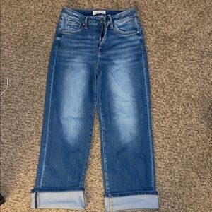Risen Cropped Jeans